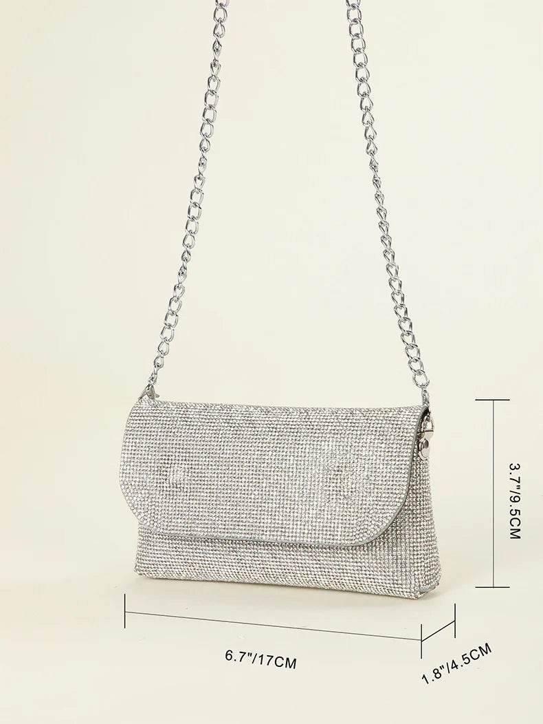 Sparkling Diamond Evening Clutch: Rhinestone Elegance for Women - Stylemein
