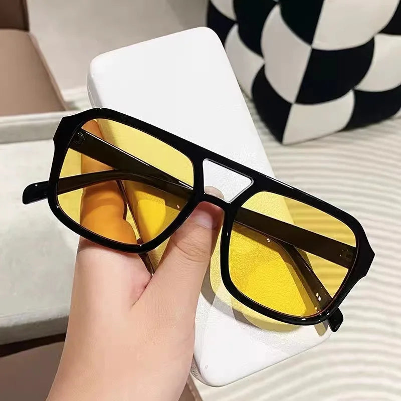 Oversized Square Sunglasses for Women – Aesthetic Studio-Inspired Colorful Eyewear for Bold Everyday Style