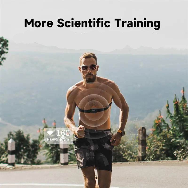 Wireless Heart Rate Monitor Chest Strap: Track Your Fitness for Cycling & Running - Stylemein