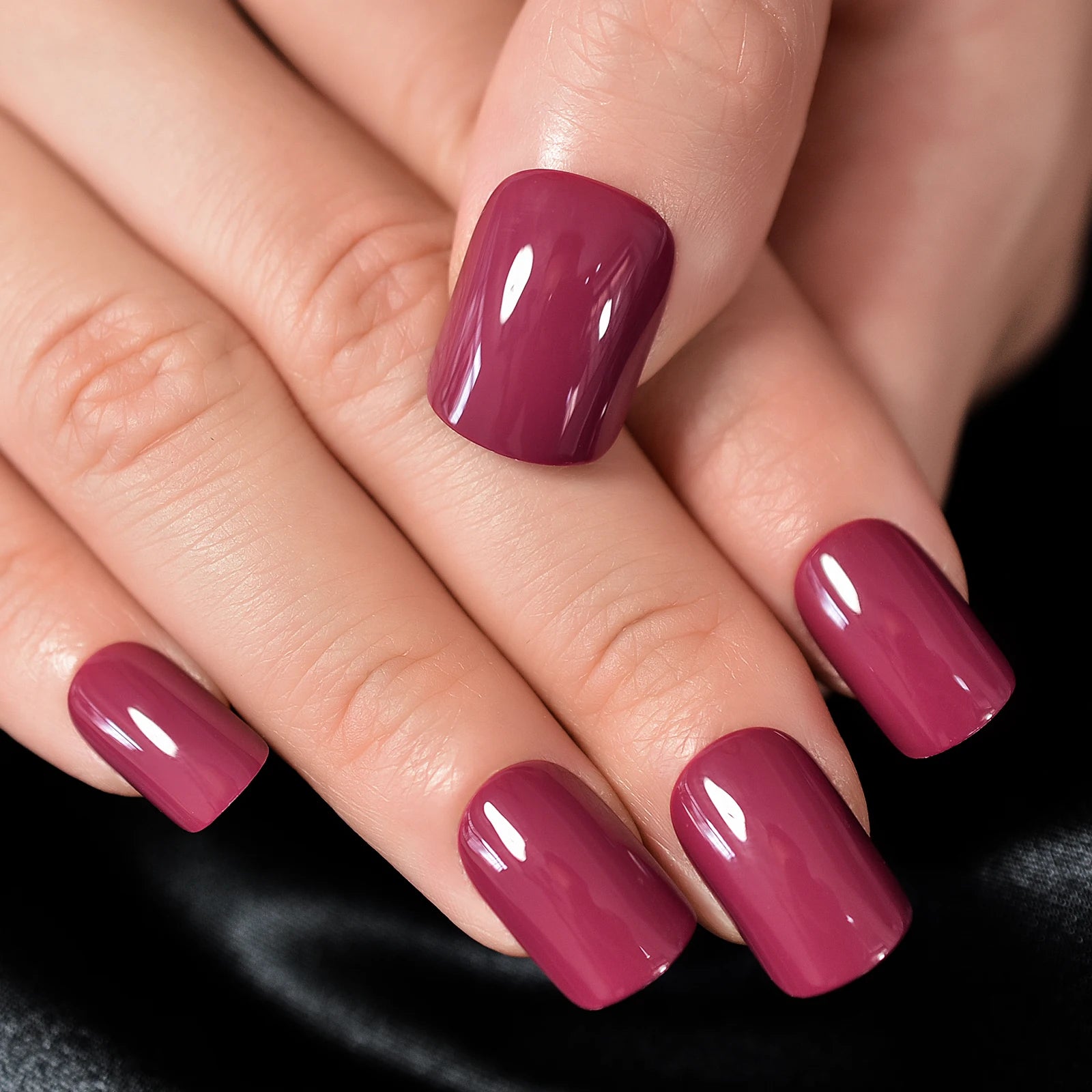Glitter French Fake Nails – 24pcs Wearable UV False Nail Set