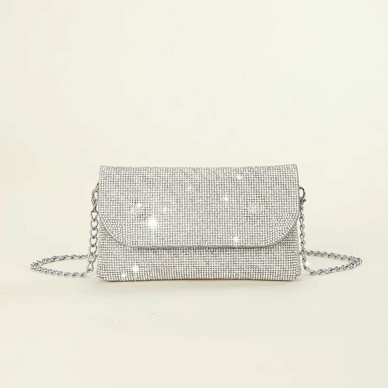 Sparkling Diamond Evening Clutch: Rhinestone Elegance for Women - Stylemein