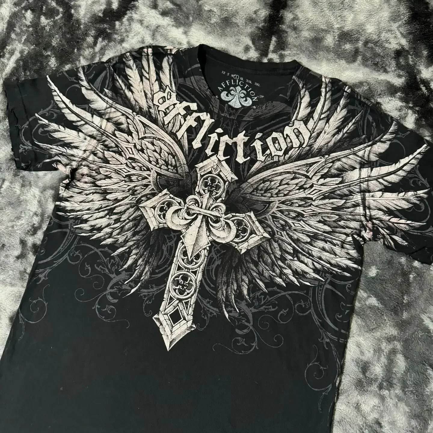 Oversized Vintage Graphic T-Shirt for Women – Edgy Punk Streetwear Tee with Bold Hip Hop Print - Stylemein