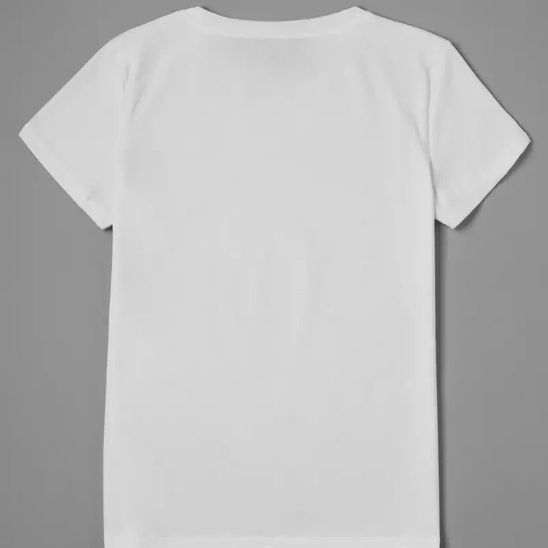 Love Heart Feather Graphic T-Shirt – Casual Short Sleeve Fashion Tee