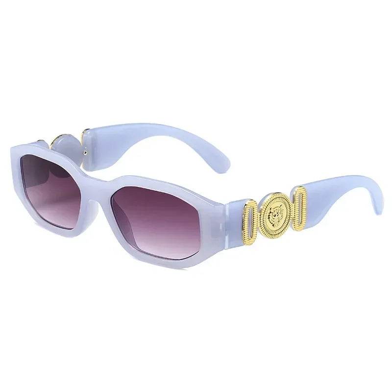 Stylemein - Retro Irregular Square Sunglasses – Small Frame UV400 Shades for Women & Men