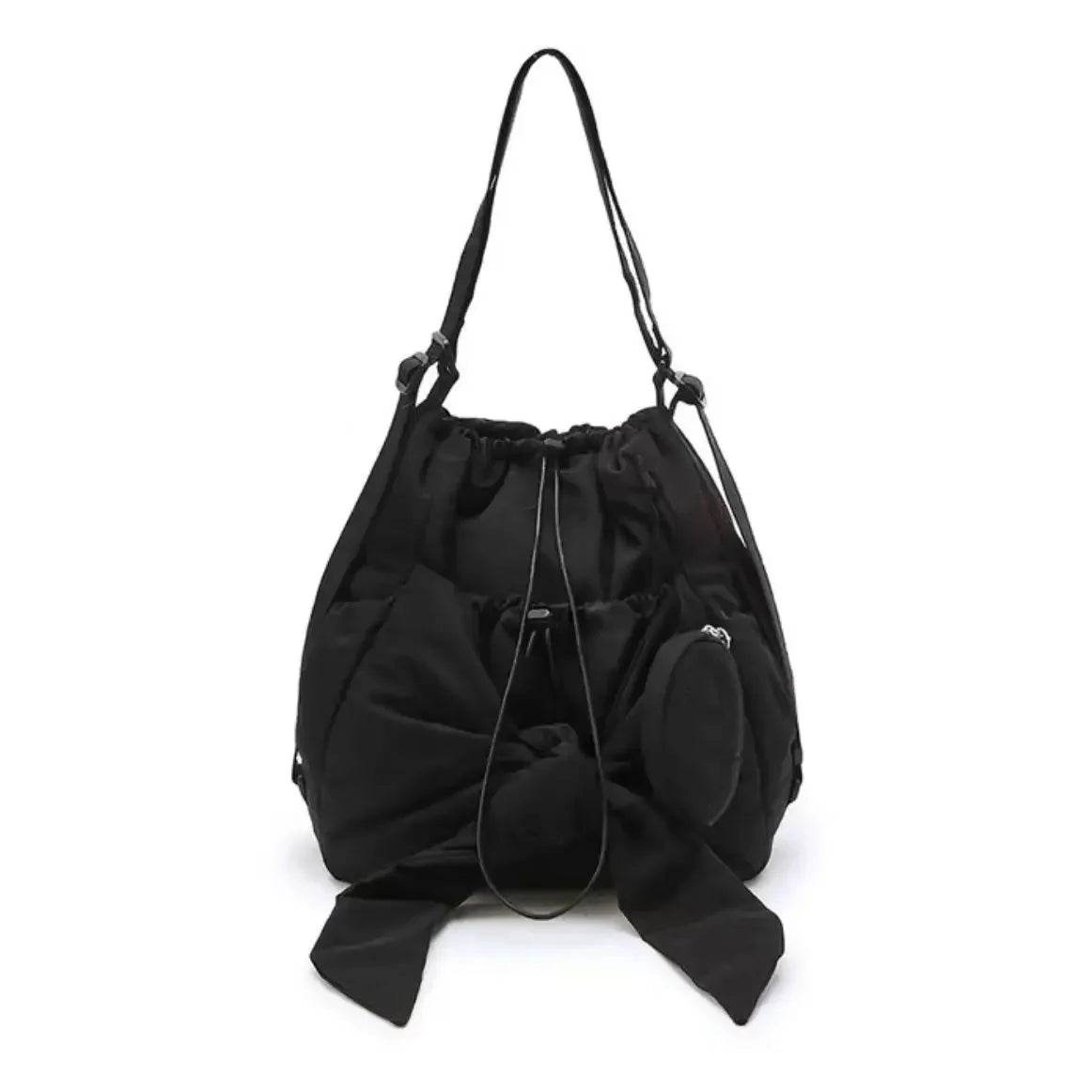 Stylish Drawstring Backpack for Women: High-Capacity & Fashionable Nylon - Stylemein