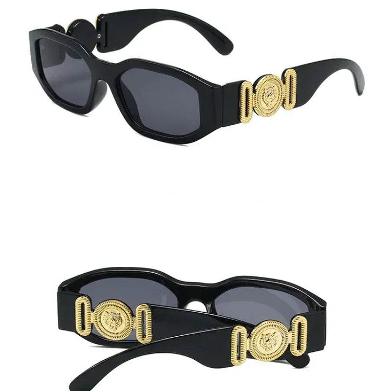Stylemein - Retro Irregular Square Sunglasses – Small Frame UV400 Shades for Women & Men