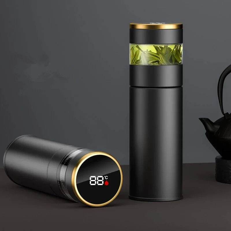 Stylemein - Smart Thermos with Tea Infuser & LED Temperature Display – 450ml Portable Travel Flask
