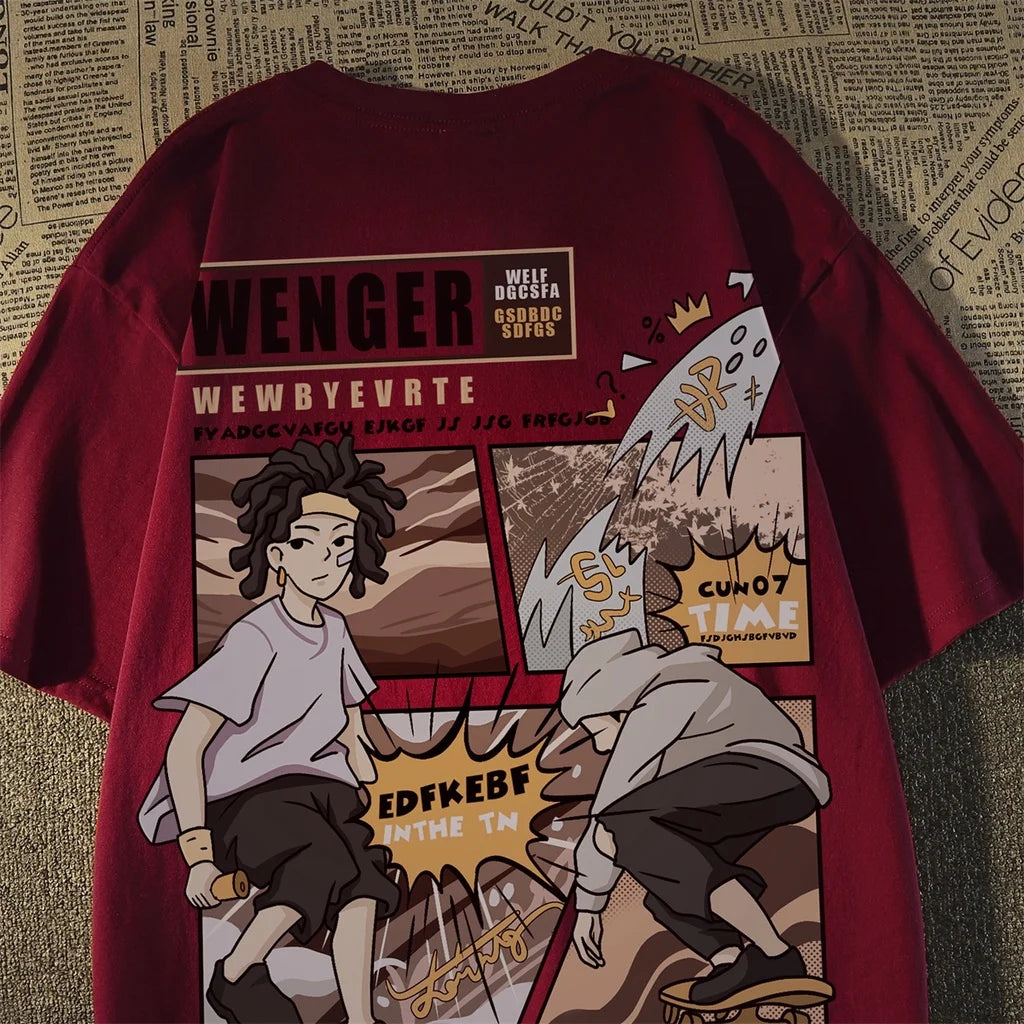 Unisex Vintage Oversized T-Shirt – Harajuku Loose Fit Summer Top