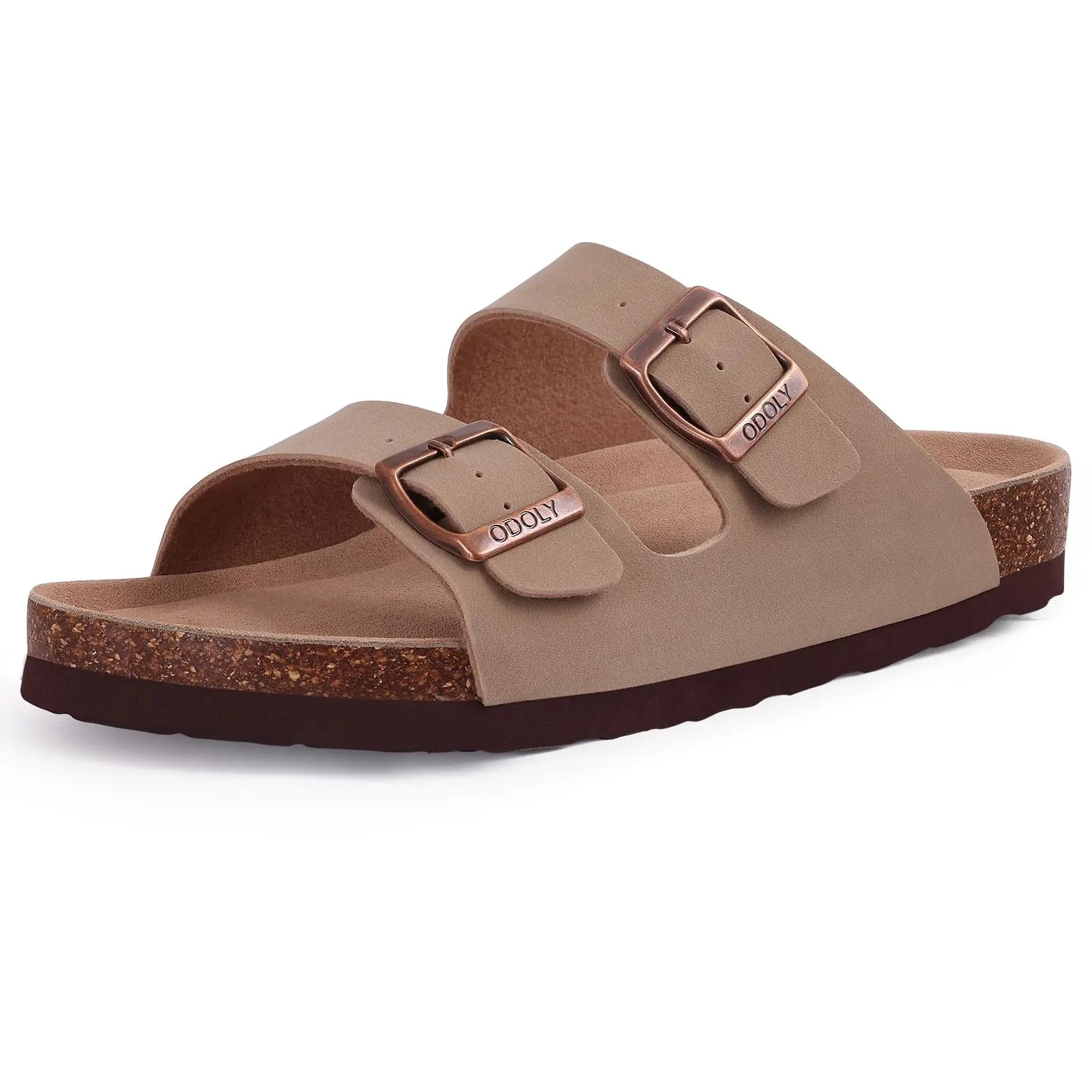 Unisex Classic Cork Sandals – Soft Thick Sole Open-Toe Flat Slippers for Summer & Home