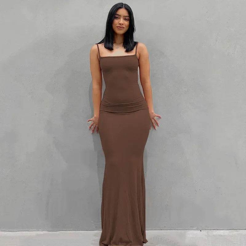 Inspired Sleeveless Backless Maxi Dress: Summer Sensation for Elegant Ladies - Stylemein