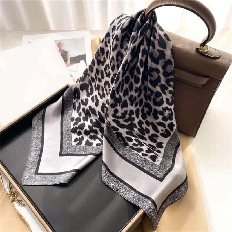 Stylemein - Luxury Satin Square Neckerchief for Women – Silk Feeling Scarf & Headband