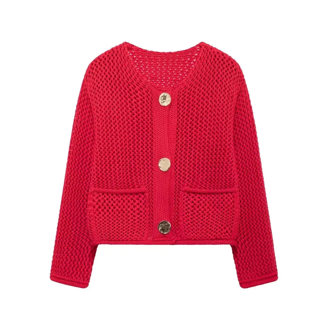 Women’s Knitted Cardigan – Loose Button Long Sleeve Autumn Winter Sweater