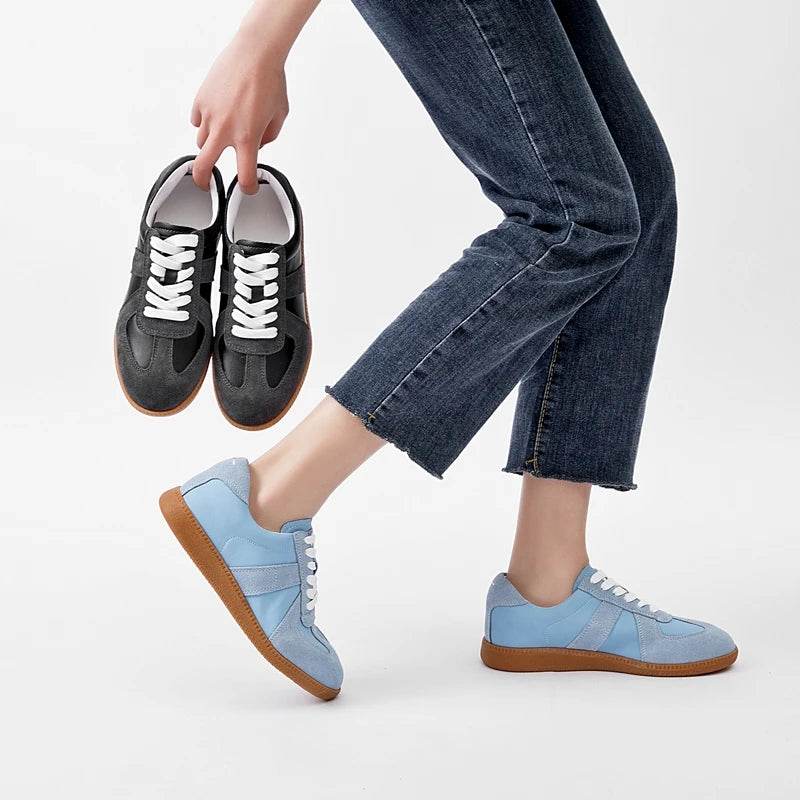 Genuine Leather Women's Training Shoes: Stylish Comfort for Everyday - Stylemein