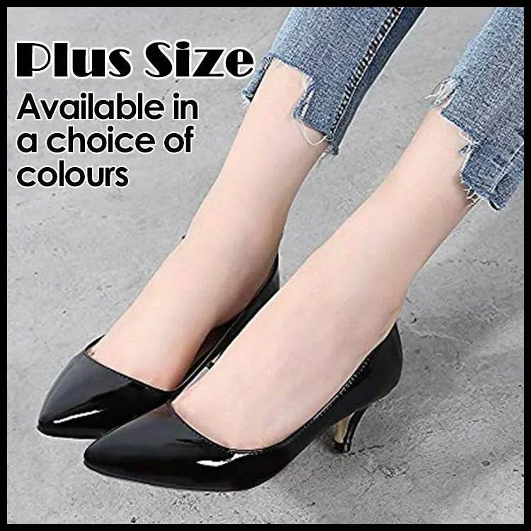 Classic Pointed Toe Kitten Heels – 5cm Low Heel Dress Pumps - Stylemein
