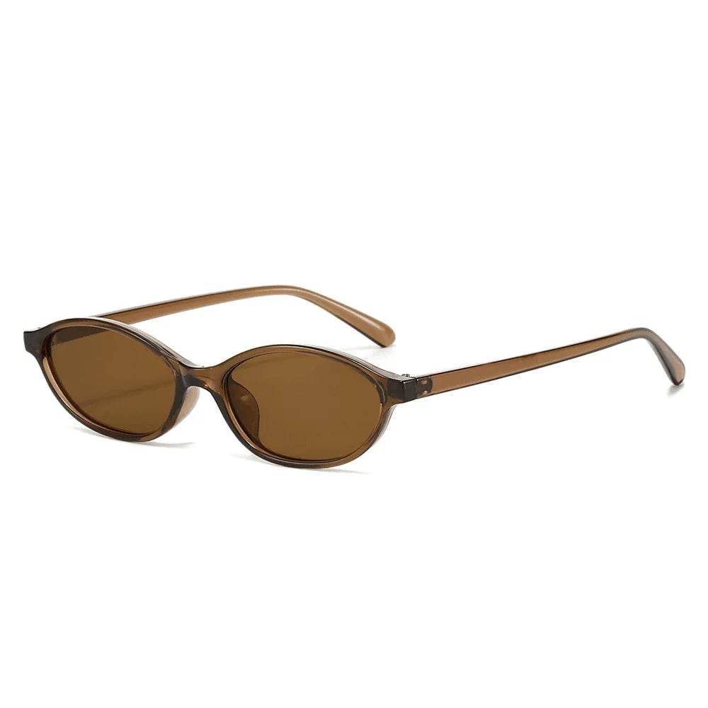Stylemein - Women's Retro Leopard Print Oval Sunglasses – Small Frame Fashion Eyewear for Stylish Sun Protection