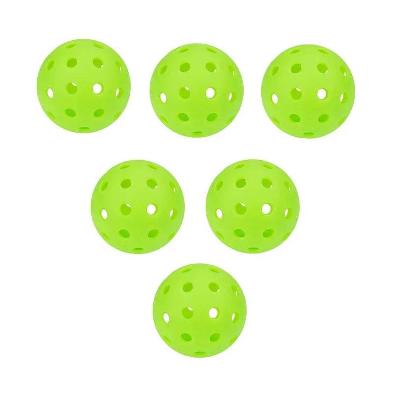 Indoor Pickleball Balls – 6/12pcs Colorful 72mm Training Balls with 40 Holes - Stylemein