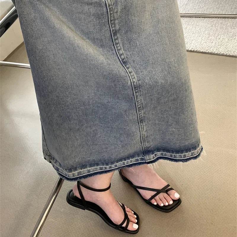 Summer Gladiator Sandals – Women’s Elegant Clip-Toe Flats with Narrow Bands - Stylemein