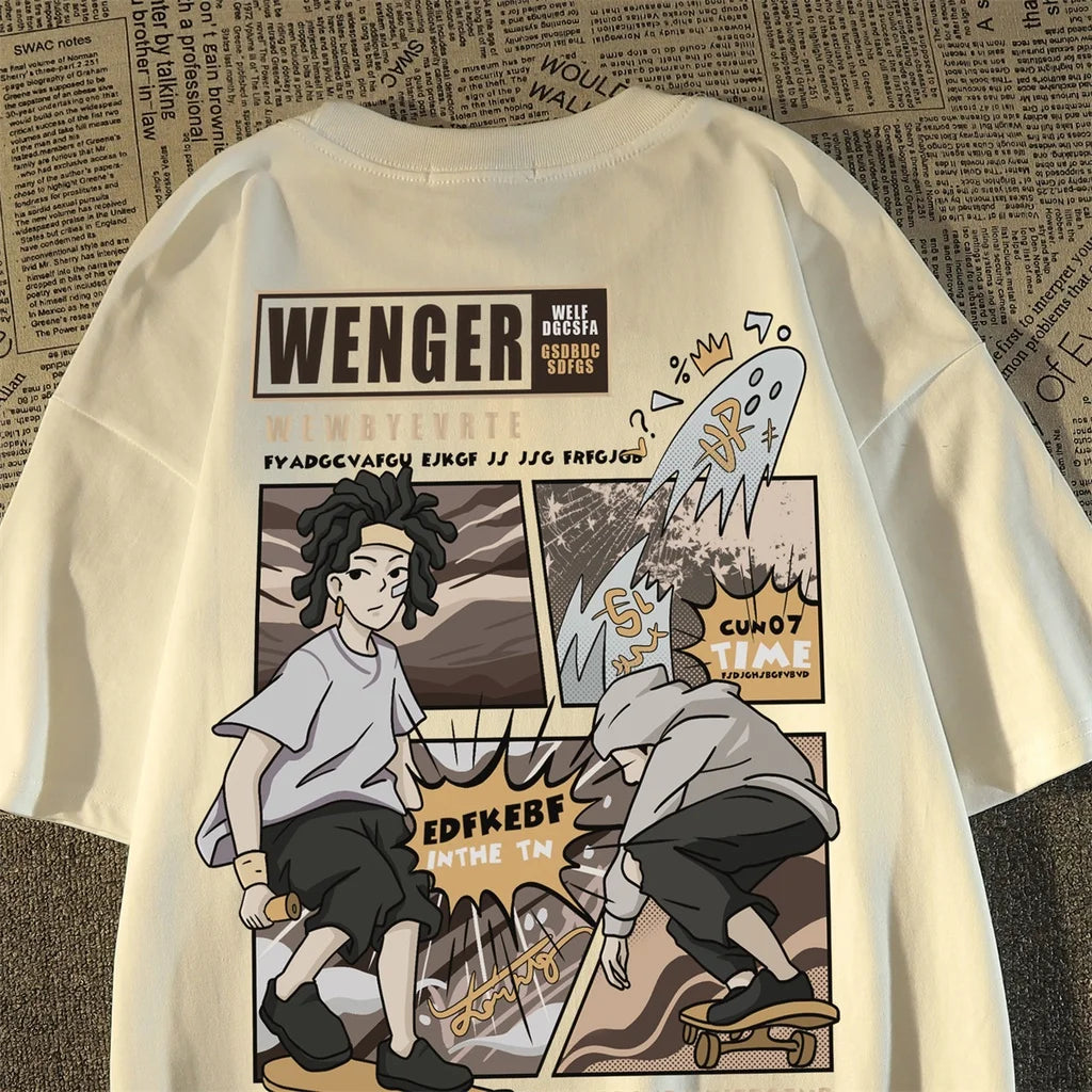 Unisex Vintage Oversized T-Shirt – Harajuku Loose Fit Summer Top
