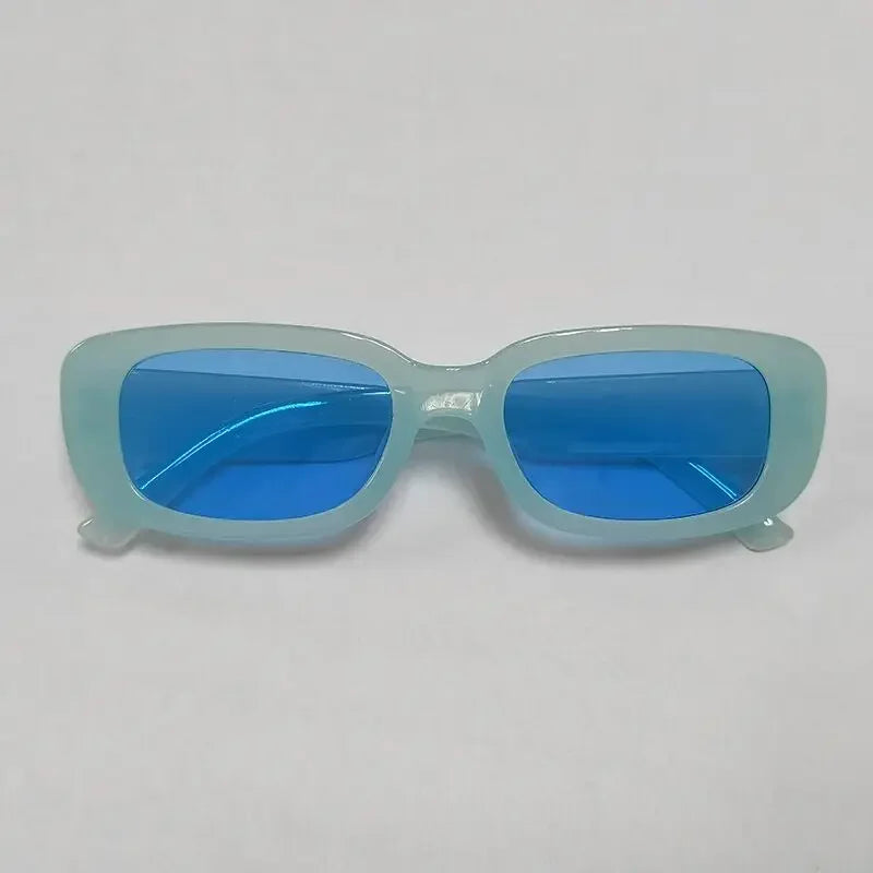 Vintage Small Rectangle Sunglasses – Retro Square Eyewear for Women with Anti-Glare UV Protection