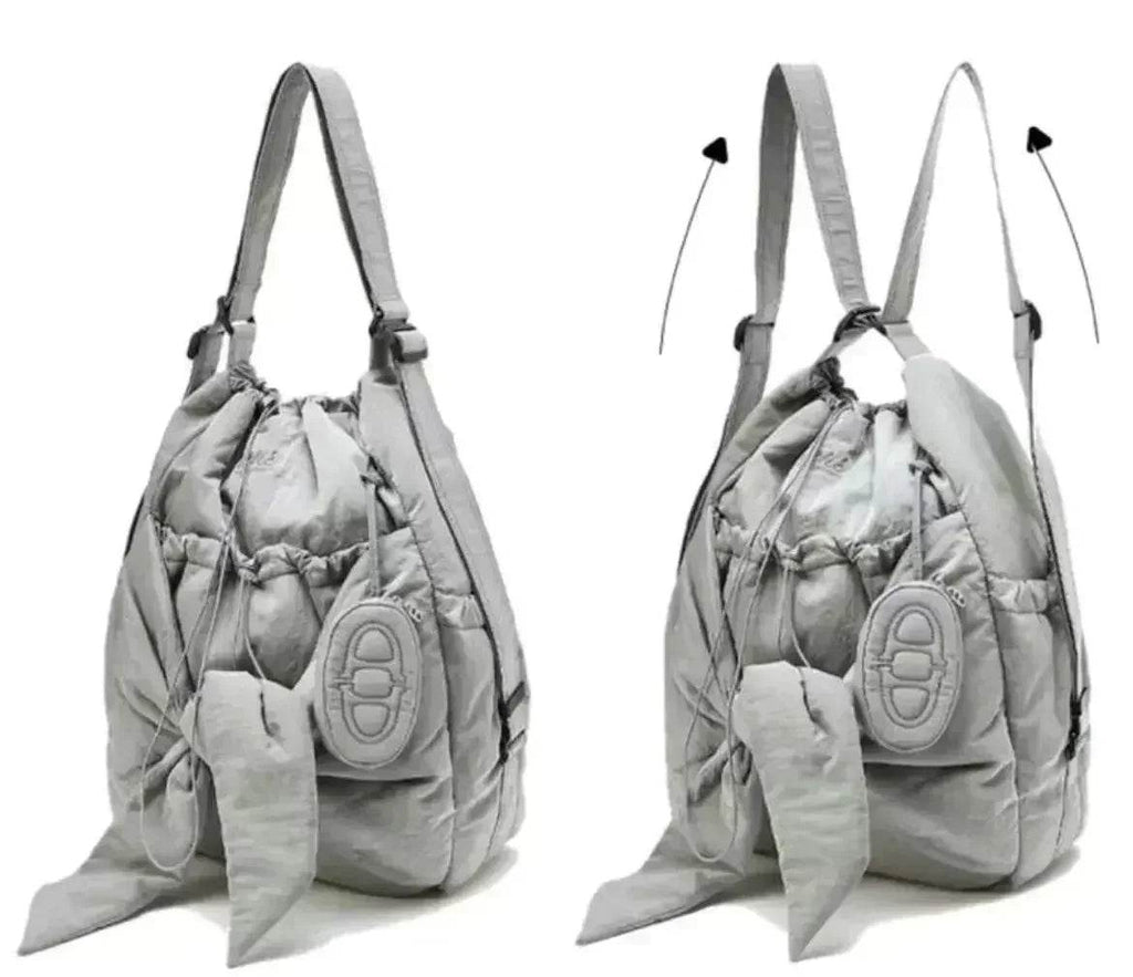 Stylish Drawstring Backpack for Women: High-Capacity & Fashionable Nylon - Stylemein