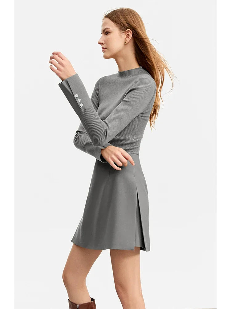 Women’s High-Waist A-Line Skirt – Minimalist Casual Spring Fashion