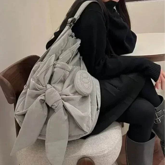 Stylish Drawstring Backpack for Women: High-Capacity & Fashionable Nylon - Stylemein