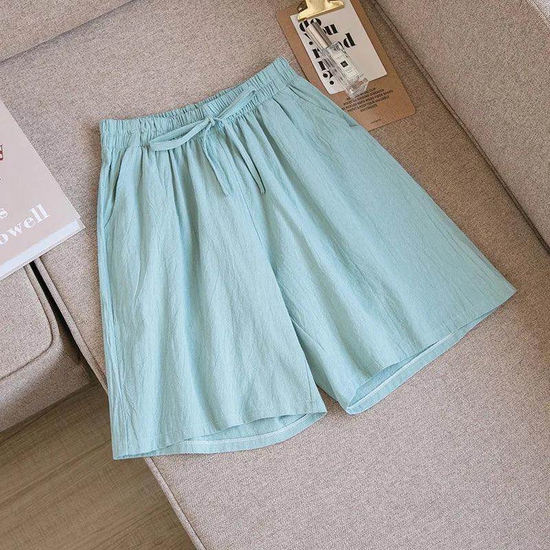Short skirt | Embroidery Elastic Waist Korean Style Short skirt | Colorful Simple Oversize Female Trousers - Stylemein