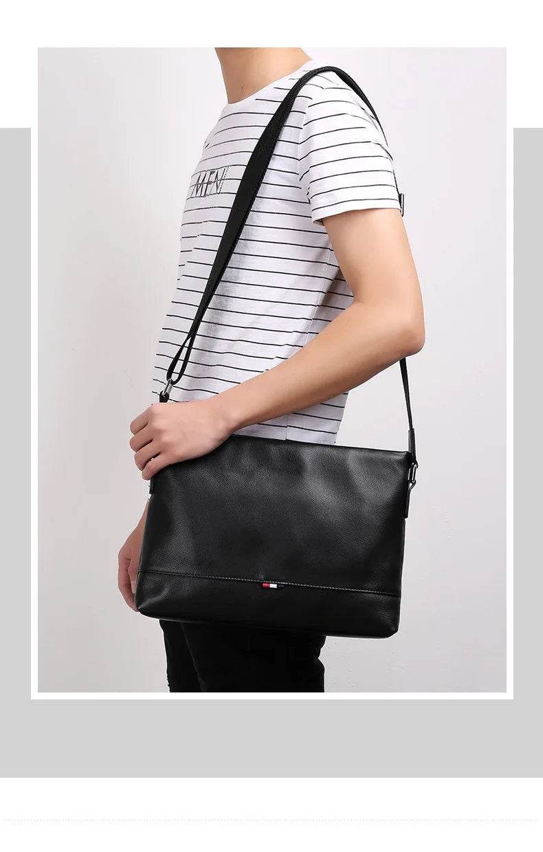 Women's Thick Genuine Leather Shoulder Bag: Vintage Style & Durable - Stylemein