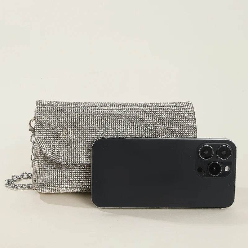 Sparkling Diamond Evening Clutch: Rhinestone Elegance for Women - Stylemein