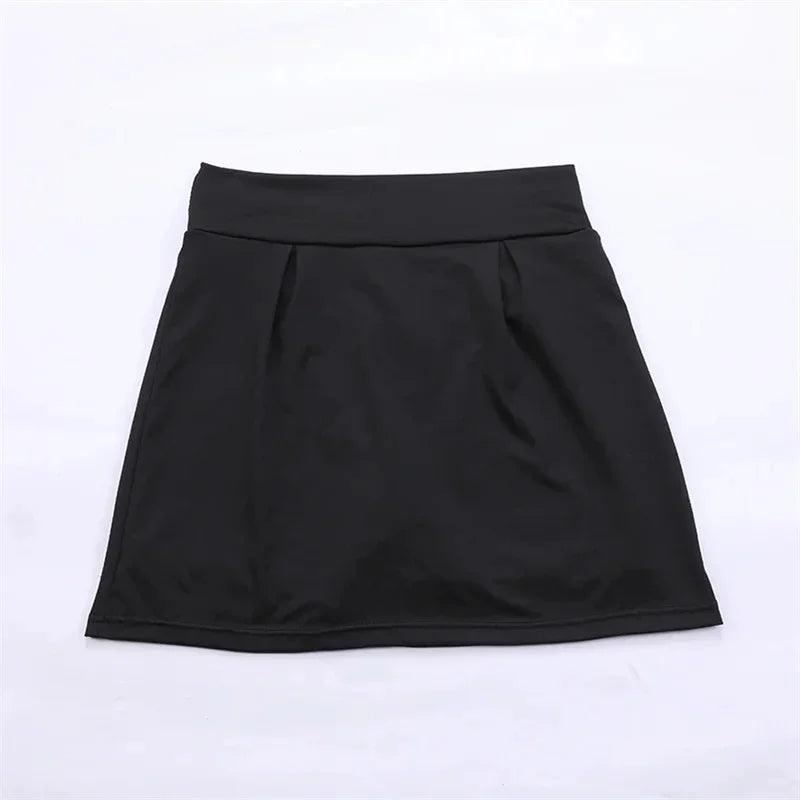 Women’s Quick-Dry Sports Skort – Solid Color Running & Yoga Skirt with Built-In Shorts