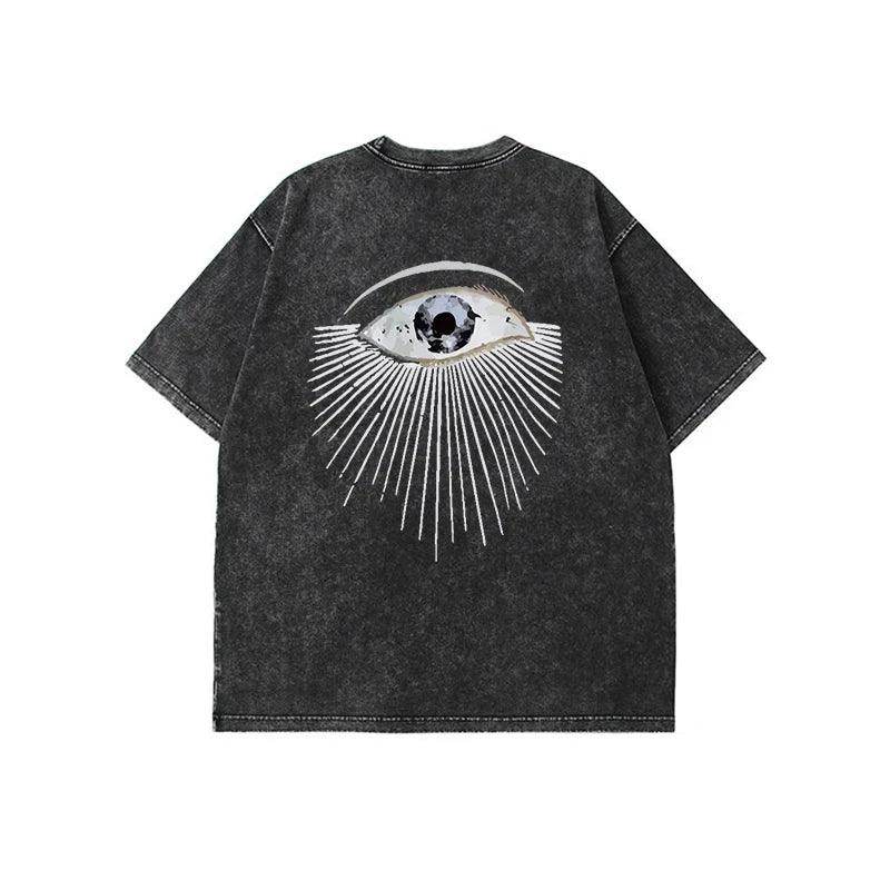 Fierce & Carefree - Vintage Oversized Graphic Tee with Multi Print for Ultimate Summer Vibes - Stylemein