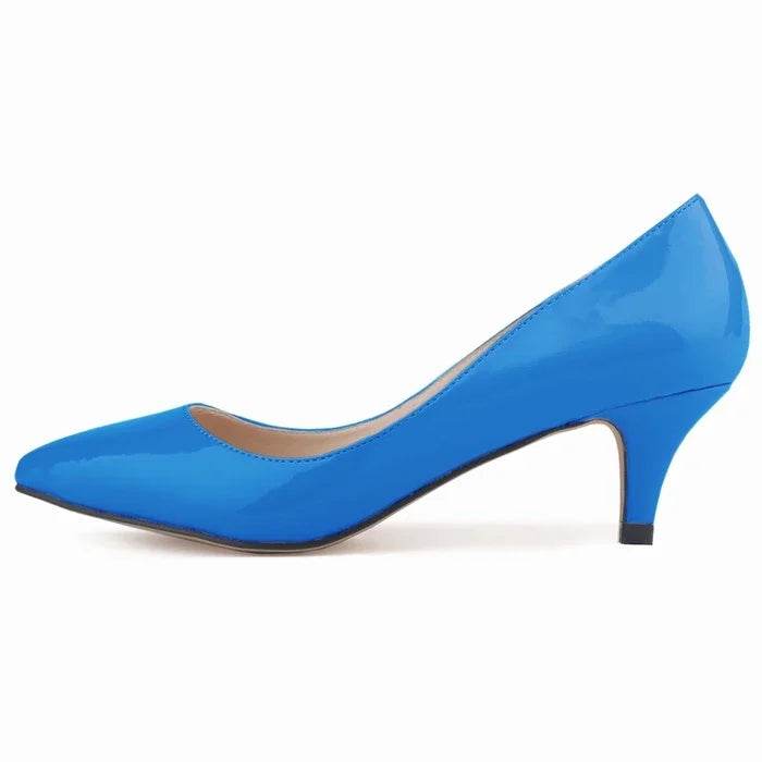 Classic Pointed Toe Kitten Heels – 5cm Low Heel Dress Pumps - Stylemein