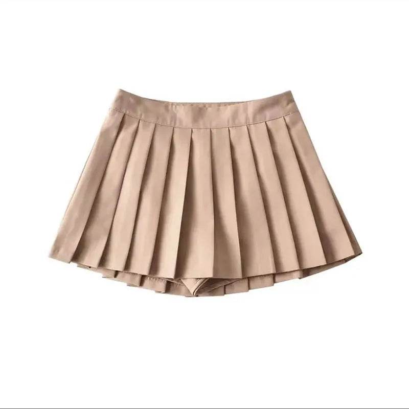 High Waist Pleated Mini Skirt – Vintage Tennis-Inspired Skirt - Stylemein