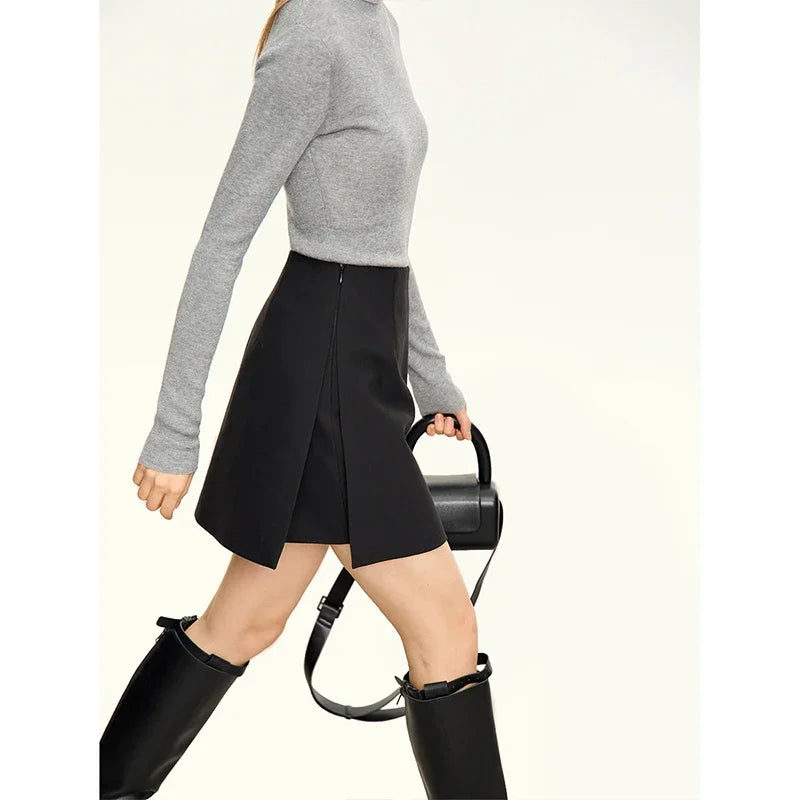 Women’s High-Waist A-Line Skirt – Minimalist Casual Spring Fashion