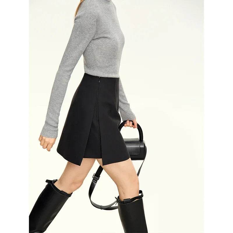 Stylemein - Women’s High-Waist A-Line Skirt – Minimalist Casual Spring Fashion