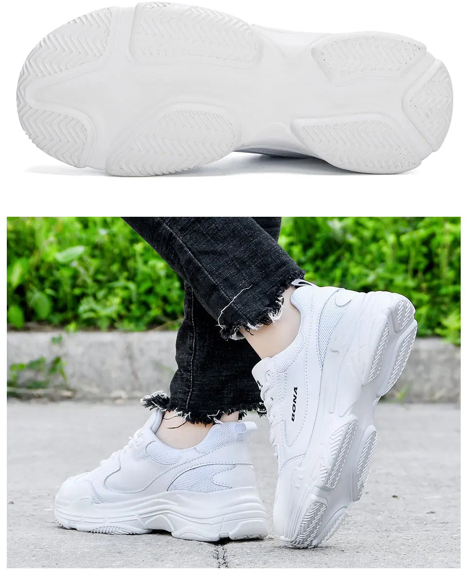 White Platform Sneakers for Women – Stylish & Comfortable Walkers