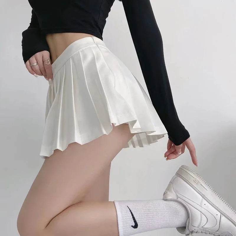 High Waist Pleated Mini Skirt – Vintage Tennis-Inspired Skirt - Stylemein