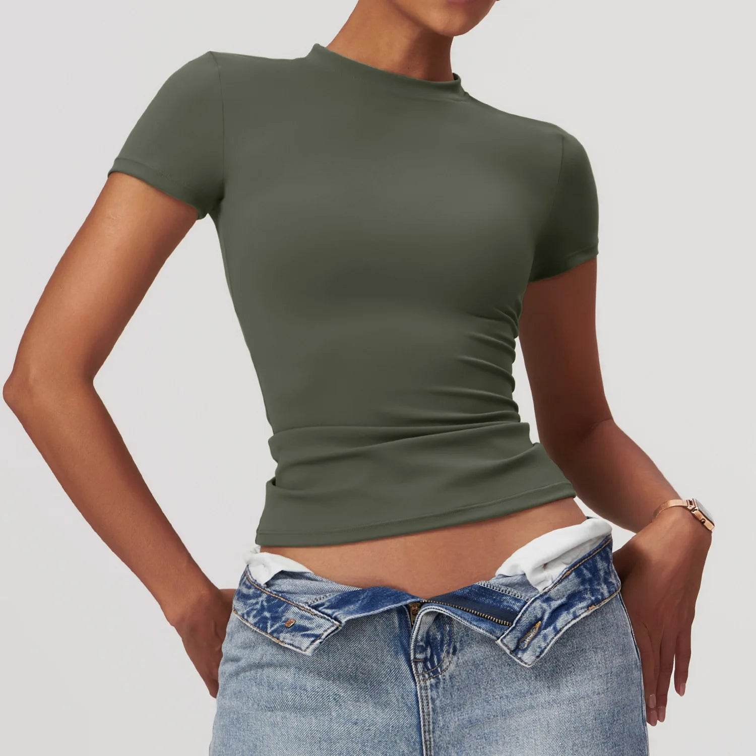 Breathable Slim Fit Sports T-Shirt – Women’s Active Gym Tee - Stylemein
