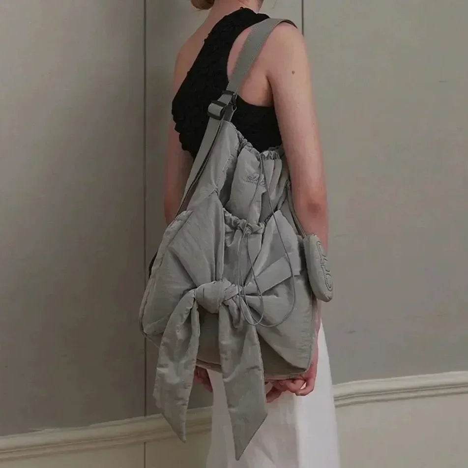 Stylish Drawstring Backpack for Women: High-Capacity & Fashionable Nylon - Stylemein
