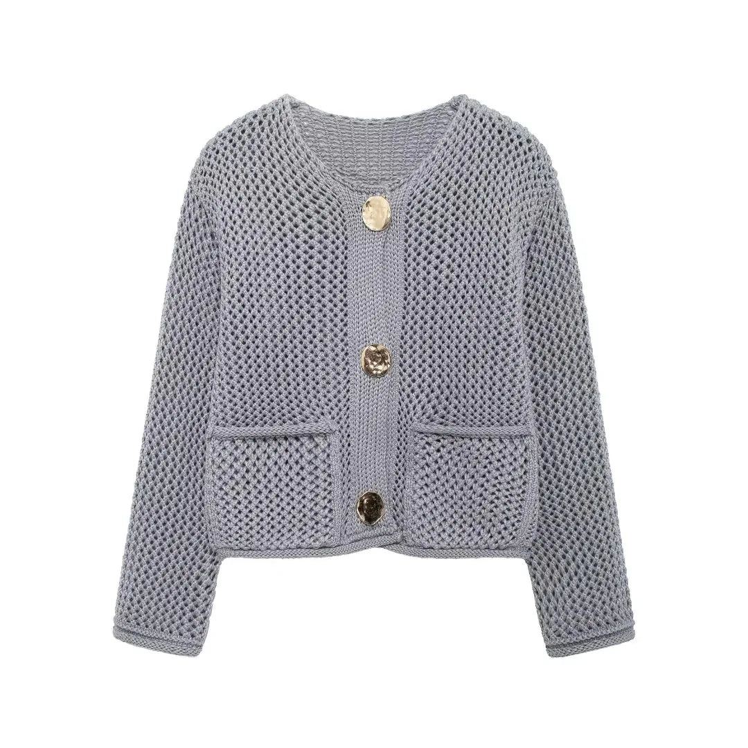 Women’s Knitted Cardigan – Loose Button Long Sleeve Autumn Winter Sweater