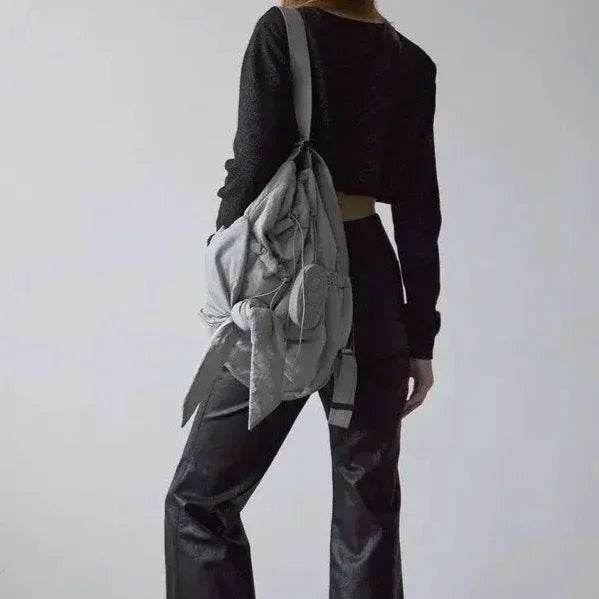 Stylish Drawstring Backpack for Women: High-Capacity & Fashionable Nylon - Stylemein