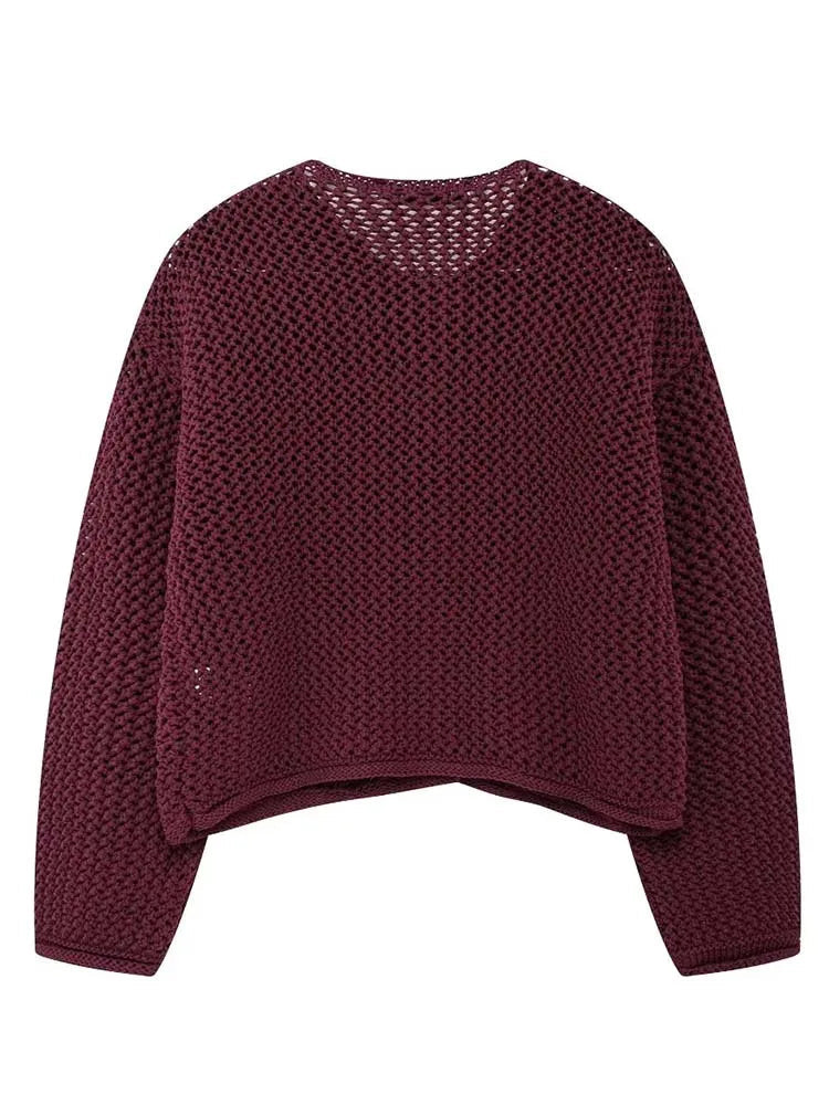 Women’s Knitted Cardigan – Loose Button Long Sleeve Autumn Winter Sweater