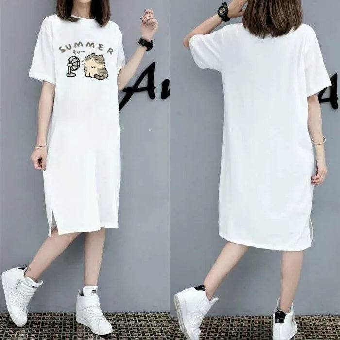 Stylemein - Women’s Plus Size Pullover Dress – Korean Style Summer Casual Outfit