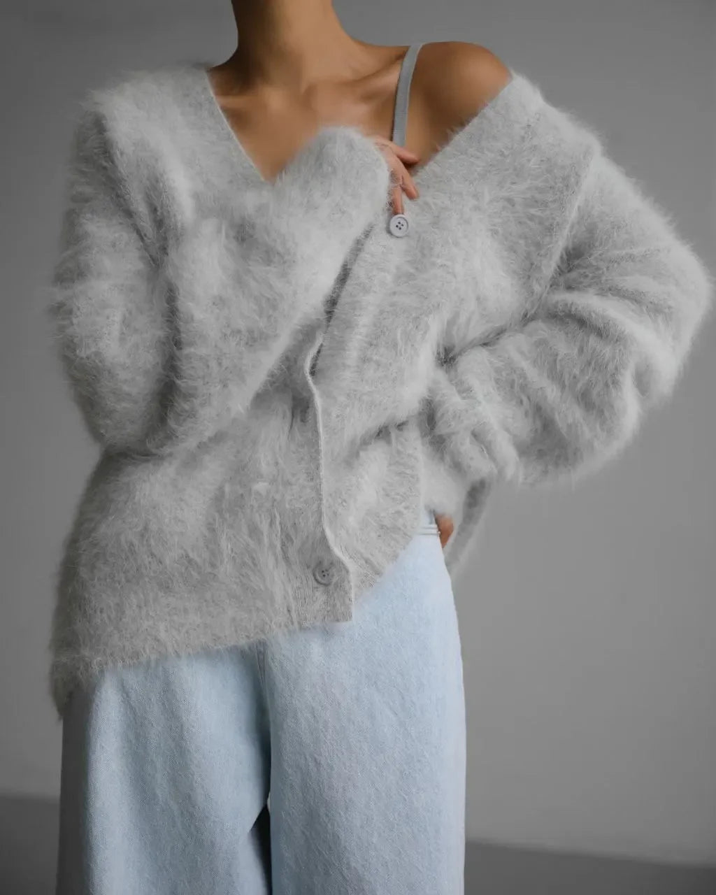 Elegant Knitted Cardigan – Long Sleeve Single-Breasted Casual Sweater