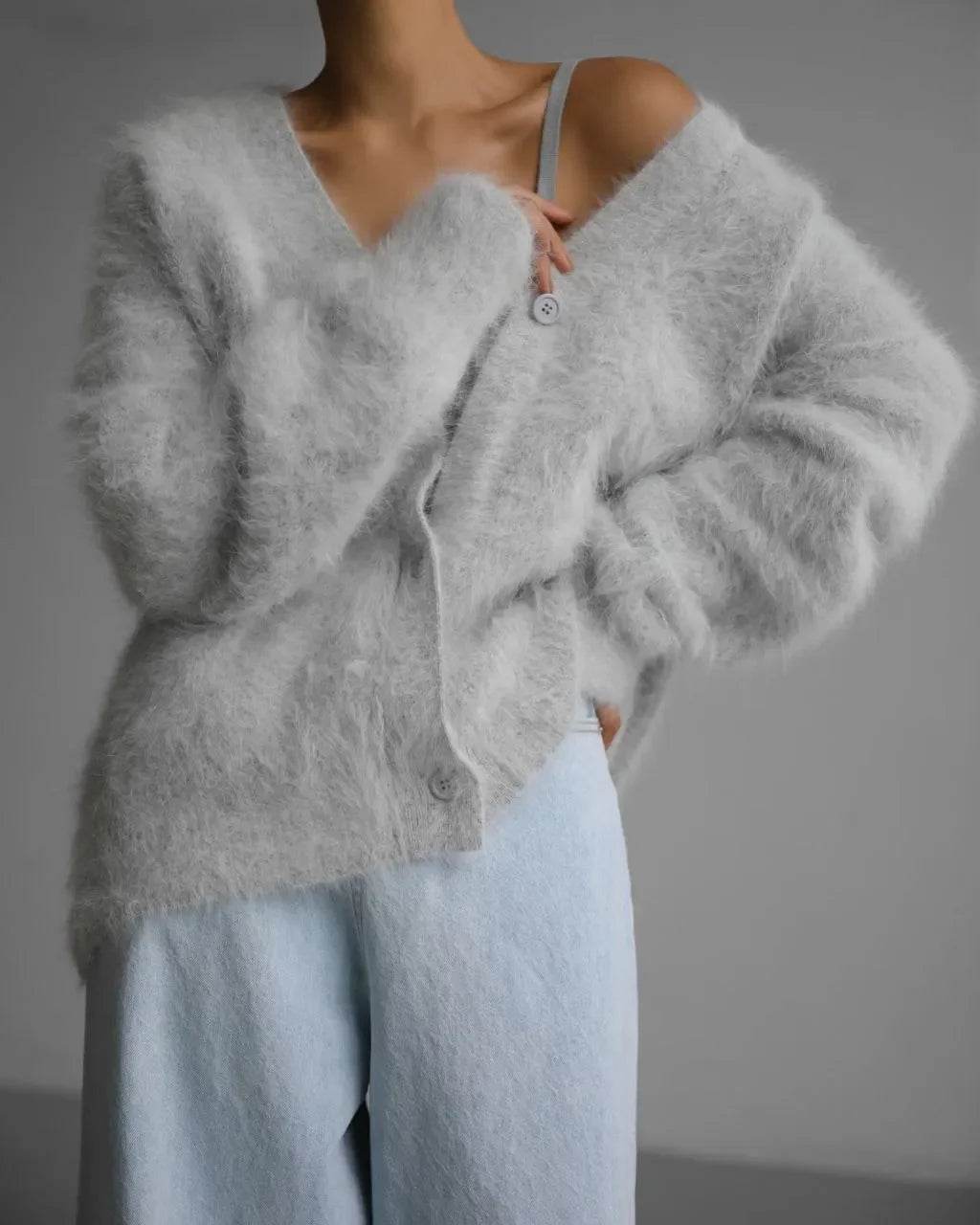 Stylemein - Elegant Knitted Cardigan – Long Sleeve Single-Breasted Casual Sweater