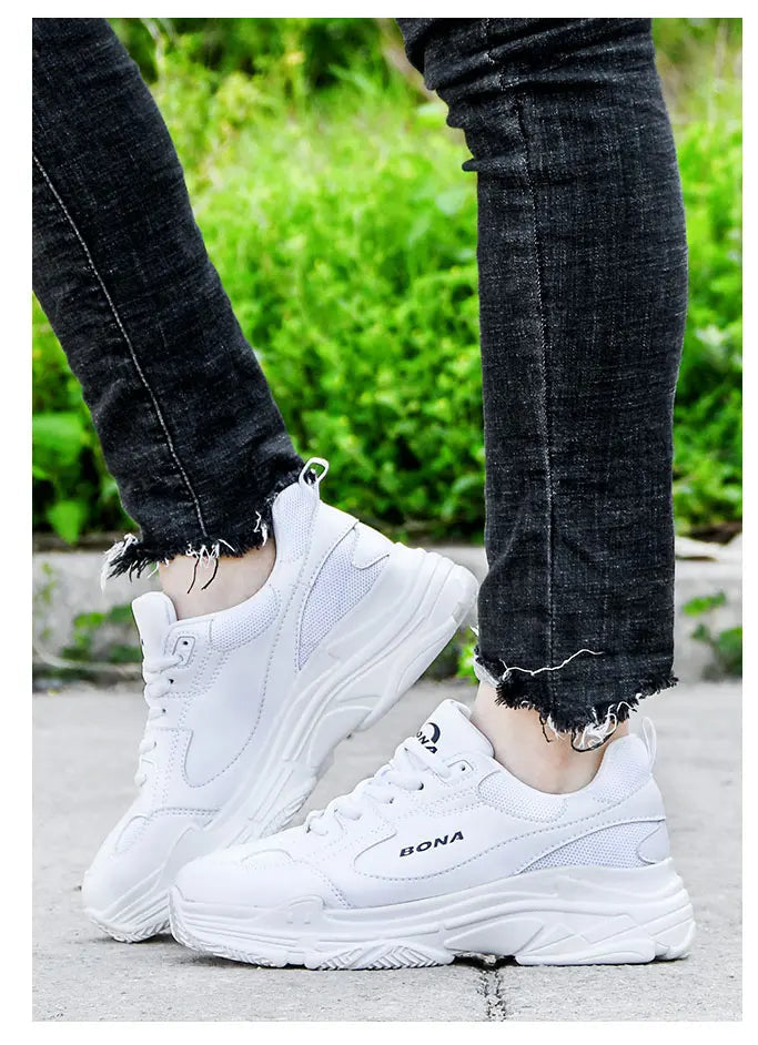 White Platform Sneakers for Women – Stylish & Comfortable Walkers