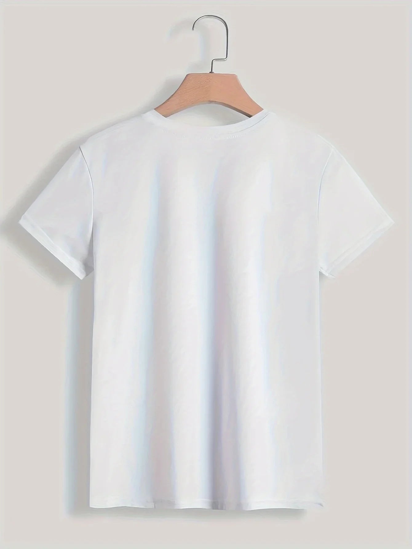 Women’s 90s Paris Print T-Shirt – Short Sleeve Crew Neck Casual Top