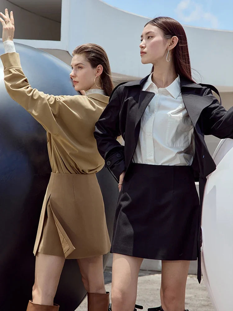 Women’s High-Waist A-Line Skirt – Minimalist Casual Spring Fashion