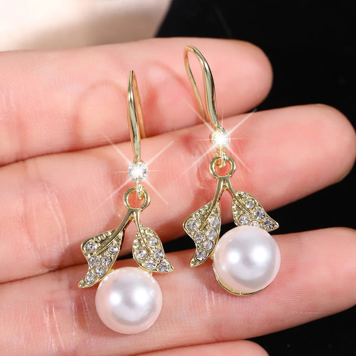 Women’s Pearl Tassel Earrings Set – Elegant Trendy Jewelry Gift