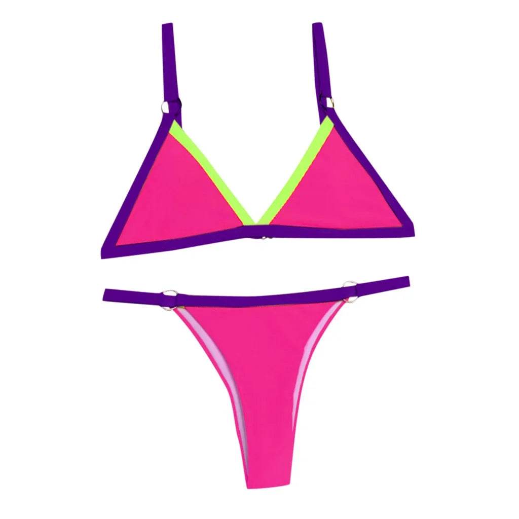 Sexy Bikini Set Beachwear Two Piece Set Summer Thong Bathing Suit Brazilian Swimsuit - Stylemein